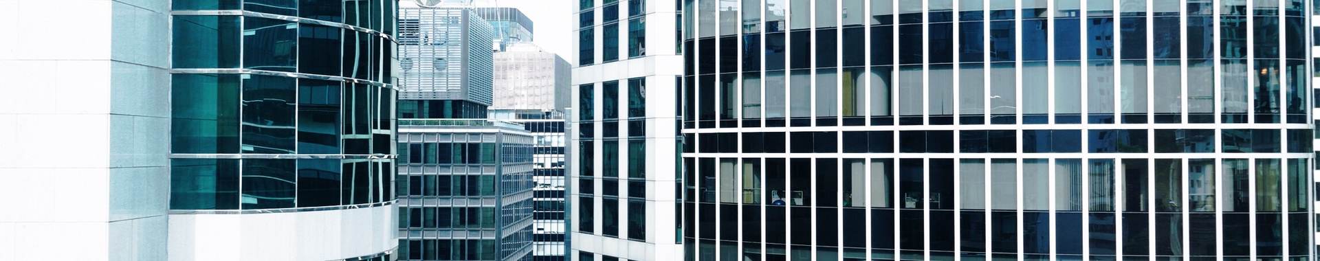 Close-Up Of Modern Office Buildings