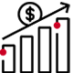 icon bar graph representing profit