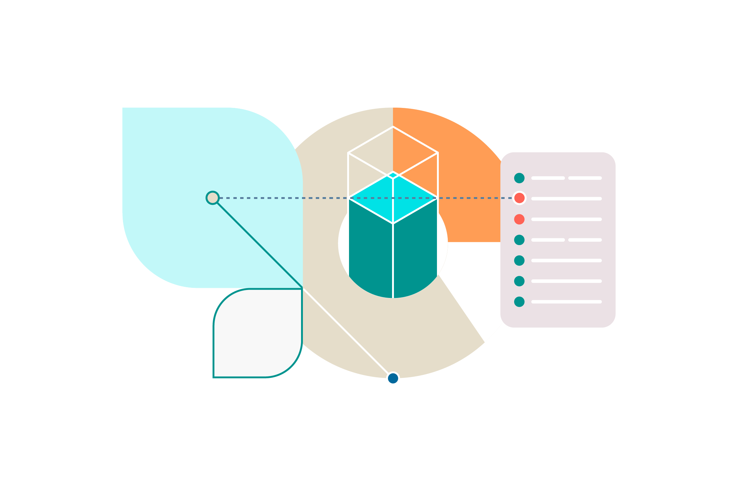 Illustration of a 3D bar graph