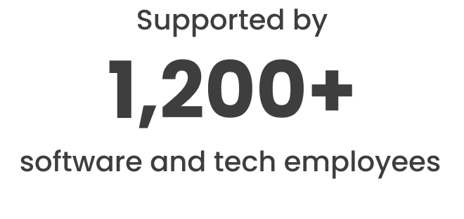 Supported by 1,200+ software and tech employees